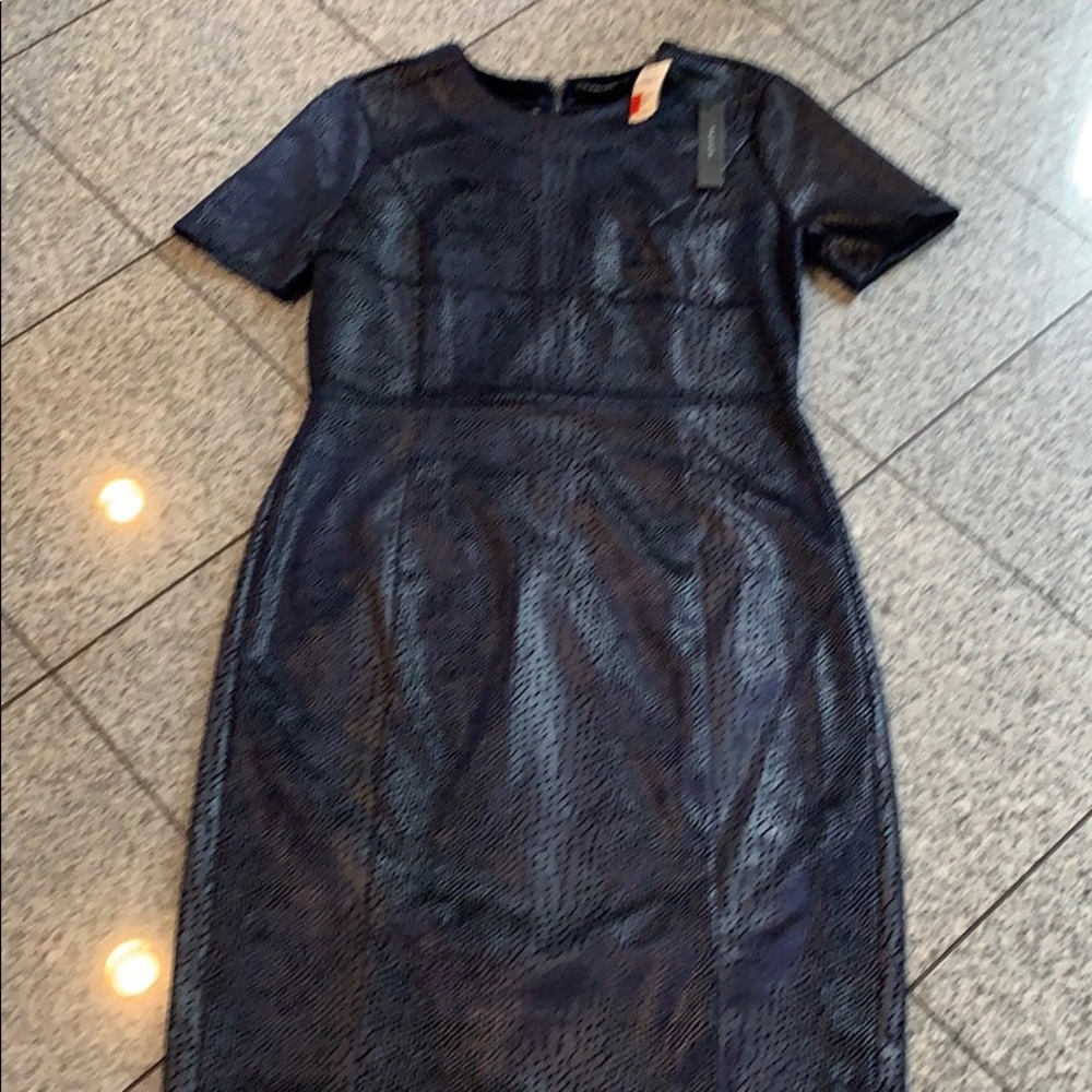 Like new Navy blue/black lizard print midi dress